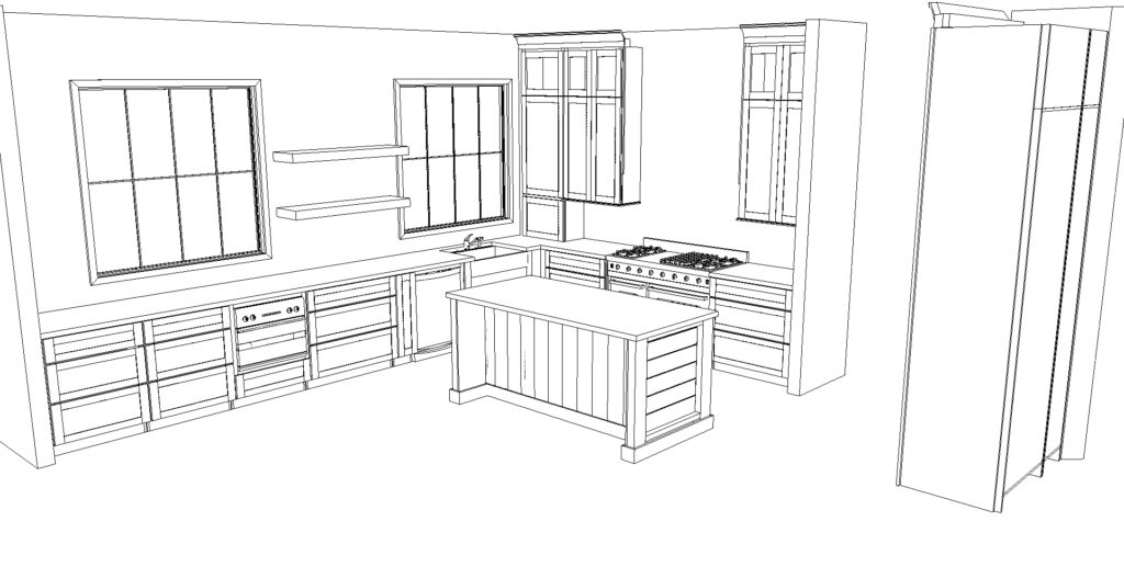 line rendering of possible new kitchen

transformation